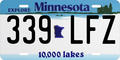 MN license plate 339LFZ
