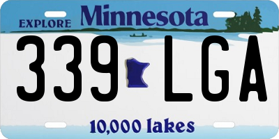 MN license plate 339LGA