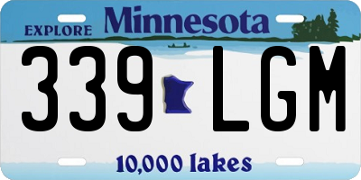 MN license plate 339LGM
