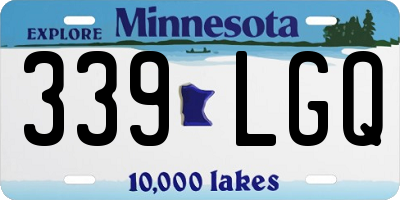 MN license plate 339LGQ