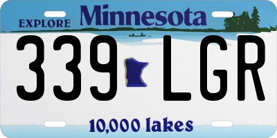 MN license plate 339LGR