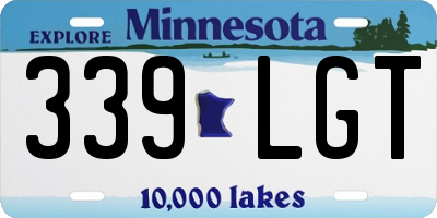 MN license plate 339LGT
