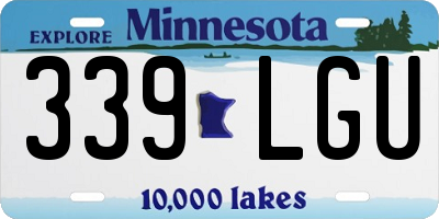 MN license plate 339LGU
