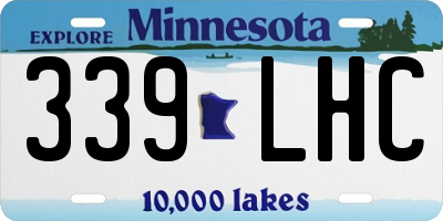 MN license plate 339LHC