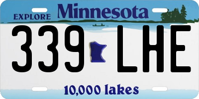 MN license plate 339LHE