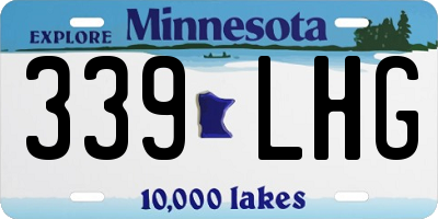MN license plate 339LHG