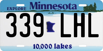 MN license plate 339LHL