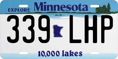 MN license plate 339LHP