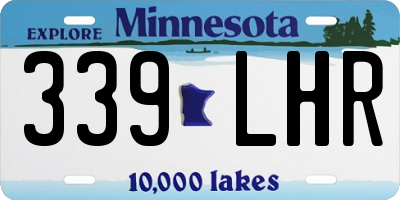 MN license plate 339LHR