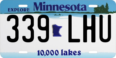 MN license plate 339LHU