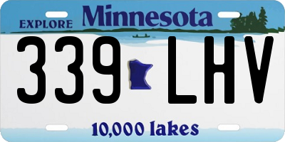 MN license plate 339LHV
