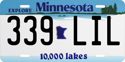 MN license plate 339LIL