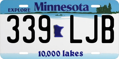 MN license plate 339LJB