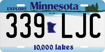 MN license plate 339LJC