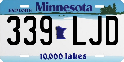 MN license plate 339LJD
