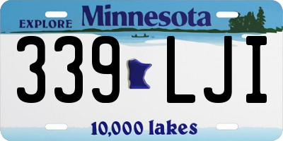 MN license plate 339LJI