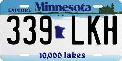MN license plate 339LKH