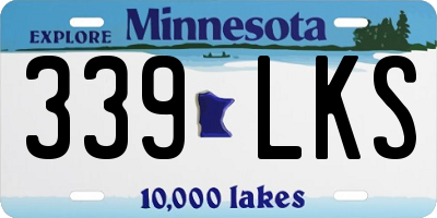 MN license plate 339LKS