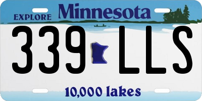 MN license plate 339LLS