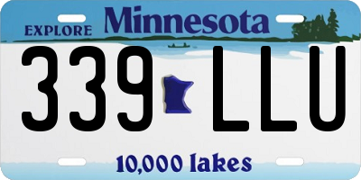 MN license plate 339LLU