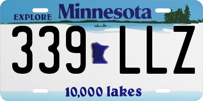 MN license plate 339LLZ