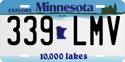 MN license plate 339LMV