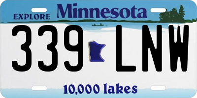 MN license plate 339LNW
