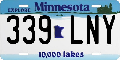 MN license plate 339LNY
