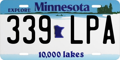 MN license plate 339LPA