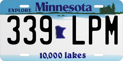 MN license plate 339LPM