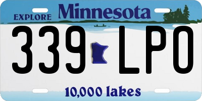 MN license plate 339LPO