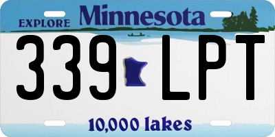 MN license plate 339LPT