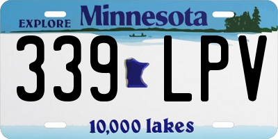 MN license plate 339LPV