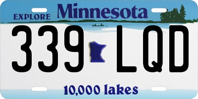 MN license plate 339LQD