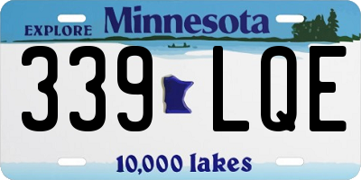 MN license plate 339LQE