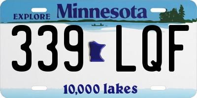 MN license plate 339LQF