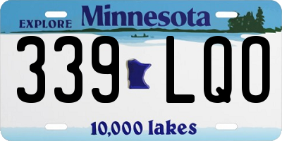 MN license plate 339LQO