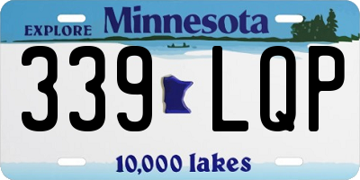 MN license plate 339LQP