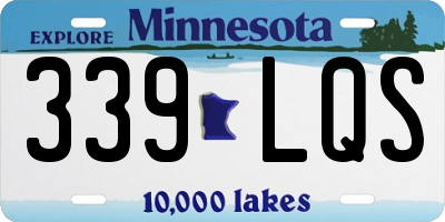 MN license plate 339LQS
