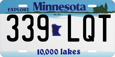 MN license plate 339LQT