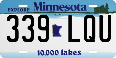 MN license plate 339LQU