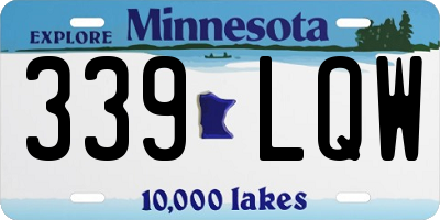 MN license plate 339LQW