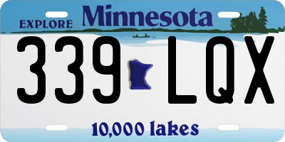 MN license plate 339LQX