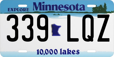 MN license plate 339LQZ