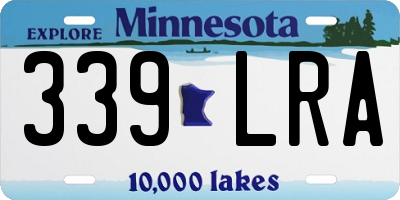 MN license plate 339LRA