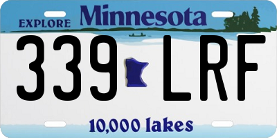 MN license plate 339LRF