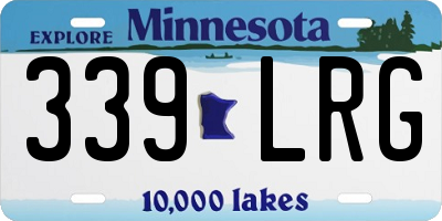 MN license plate 339LRG