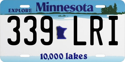 MN license plate 339LRI