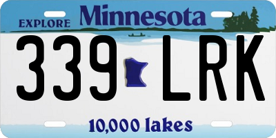 MN license plate 339LRK