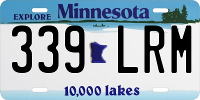 MN license plate 339LRM